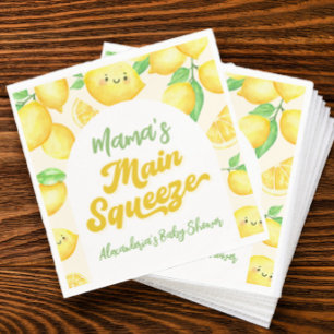 Mama's Main Squeeze Lemon Baby Shower  Napkin