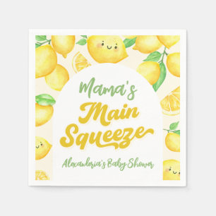 Mama's Main Squeeze Lemon Baby Shower Napkin