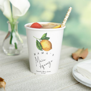 Mama's main squeeze Lemon baby shower Paper Cups