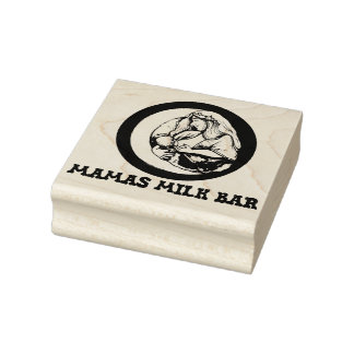 Mamas milk bar breastfeeding nature goddess rubber stamp