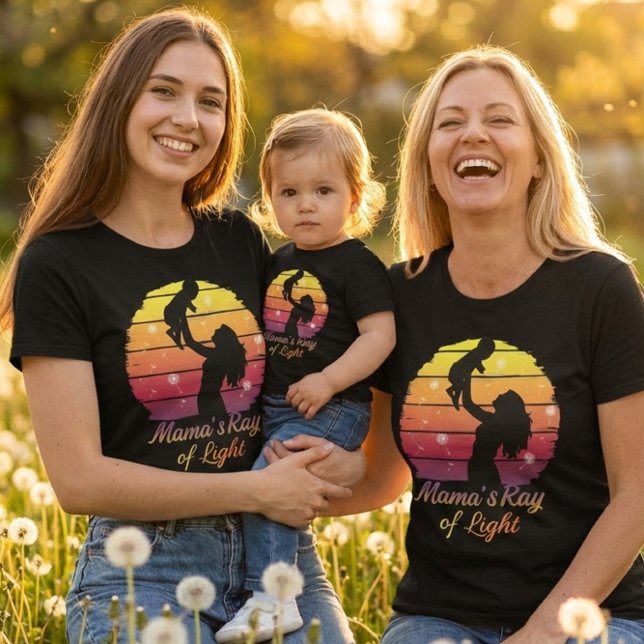 Mama's Ray of Light Sunset Silhouette Tri-Blend Shirt (Creator Uploaded)