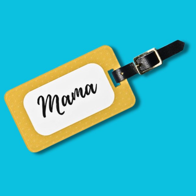 Mama's Travel Luggage Tag Yellow  (Creator Uploaded)