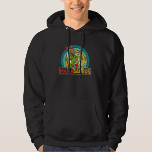Mamasaurus Cute T-Rex Dinosaur Mama Mum Family Mot Hoodie