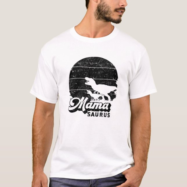 Mamasaurus Dino Mama Dinosaur Family Mama Dino Mam T-Shirt (Front)