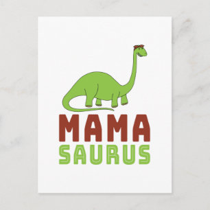 Mamasaurus Dinosaur Brontosaurus Mothers Day Postcard