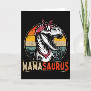 Mamasaurus Dinosaur Mom For Mothers Day Christmas  Card
