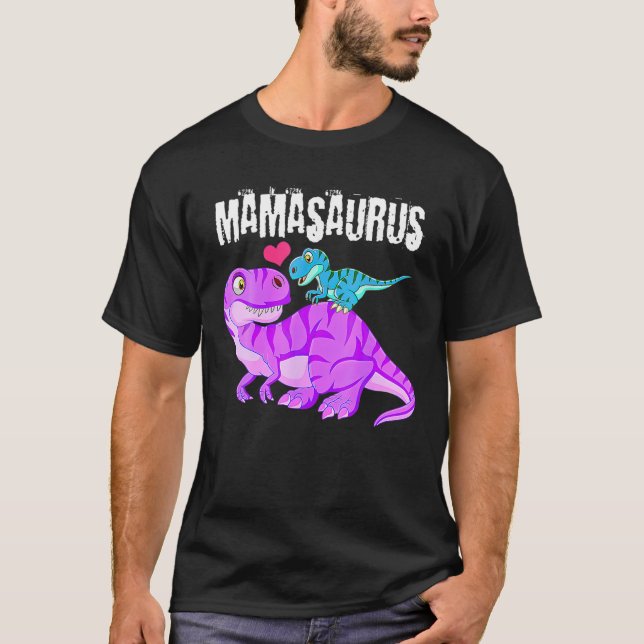 Mamasaurus Dinosaur Rex Mother's Day For Mum Graph T-Shirt (Front)