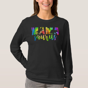 Mamasaurus Dinosaur Rex Tie Dye Mummy Mother's Day T-Shirt