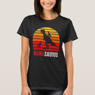 Mamasaurus Mothers Day Dinosaur Mum Of 2 Boys T-Shirt