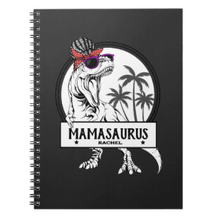 Mamasaurus Mum T rex Dino Funny Custom Name Notebook