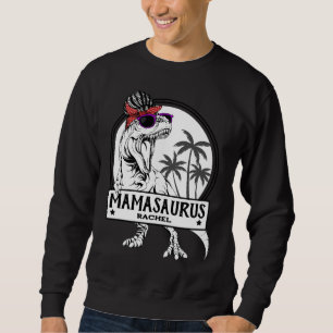 Mamasaurus Mum T rex Dino Funny Custom Name Sweatshirt