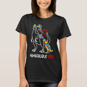 Mamasaurus Rex Autism Awareness Autistic Kids Moth T-Shirt