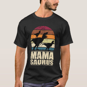 Mamasaurus Rex Dinosaur Baby Dino Twin Dino Mum Ma T-Shirt