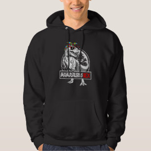 Mamasaurus Rex Dinosaur Mama Saurus Autism Awarene Hoodie
