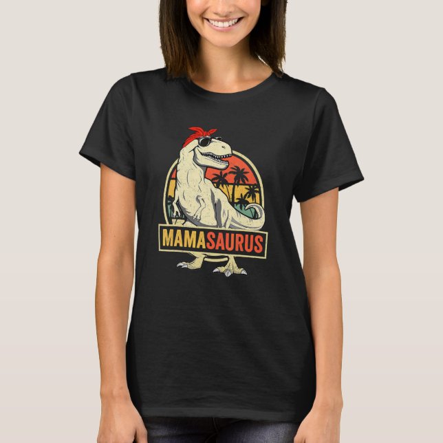 Mamasaurus Rex Dinosaur Mama Saurus Family Matchin T-Shirt (Front)