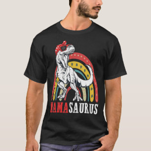 Mamasaurus Rex Dinosaur Mama Saurus Rainbow Matchi T-Shirt