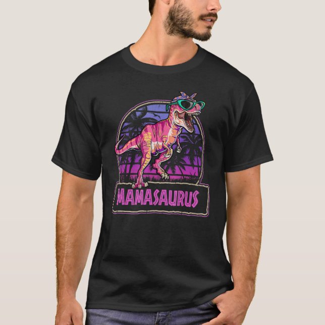 Mamasaurus Rex Mama Saurus Women Dinosaur Family M T-Shirt (Front)