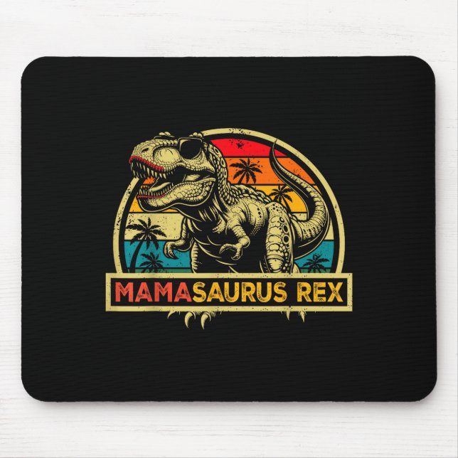 Mamasaurus Rex Trex Dinosaur Mama Saurus Rex Famil Mouse Mat (Front)