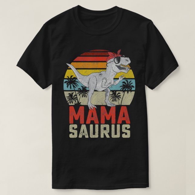Mamasaurus T Re Dinosaur Mama Saurus Family Matchi T-Shirt (Design Front)