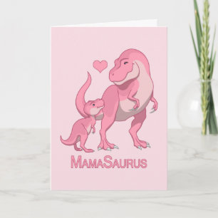 MamaSaurus T-Rex and Baby Girl Dinosaurs Announcement
