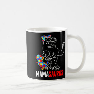 Mamasaurus T Rex Dinosaur Autism Awareness Mama Sa Coffee Mug