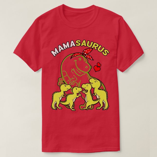 Mamasaurus T rex Dinosaur Funny Mama Saurus Mother T-Shirt (Design Front)