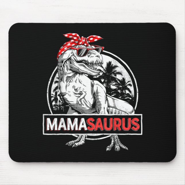Mamasaurus T Rex Dinosaur Funny Mama Saurus Mouse Mat (Front)