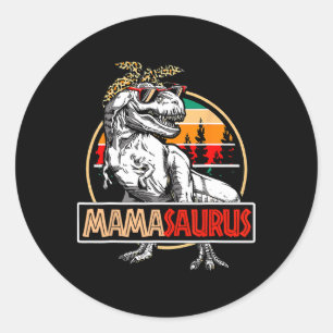 Mamasaurus T-rex Dinosaur Mama Gifts For Mum Mothe Classic Round Sticker