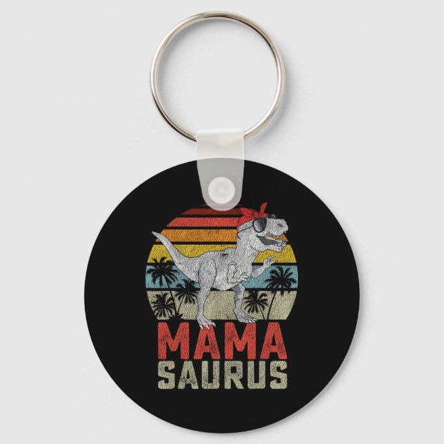 Mamasaurus T Rex Dinosaur Mama Saurus Family Match Key Ring (Front)