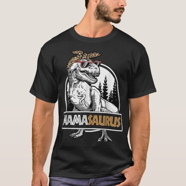 Mamasaurus T Rex Dinosaur Mama Saurus Family Match T-Shirt (Front)