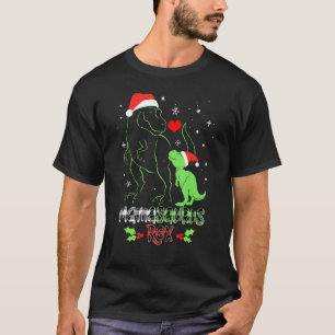 Mamasaurus T Rex Dinosaur Mama Saurus Team Santa P T-Shirt