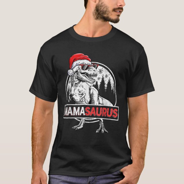 Mamasaurus T shirt Dinosaur Christmas Pyjamas T re (Front)