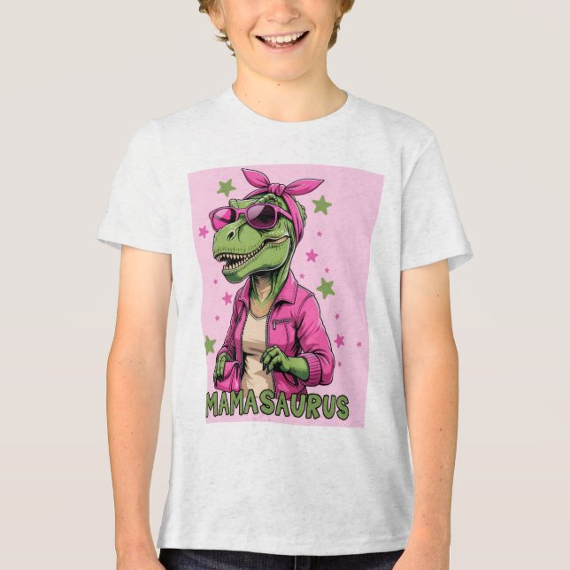 Mamasaurus  Tri-Blend shirt (Front)
