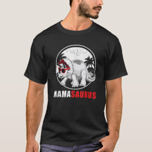 Mamasaurus Triceratops Dinosaur Plaid Headscarf Su T-Shirt