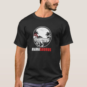 Mamasaurus Velociraptor Dinosaur Plaid Headscarf S T-Shirt