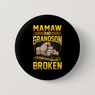 Mamaw And Grandson A Bond That Can't Be Broken Shi 6 Cm Round Badge