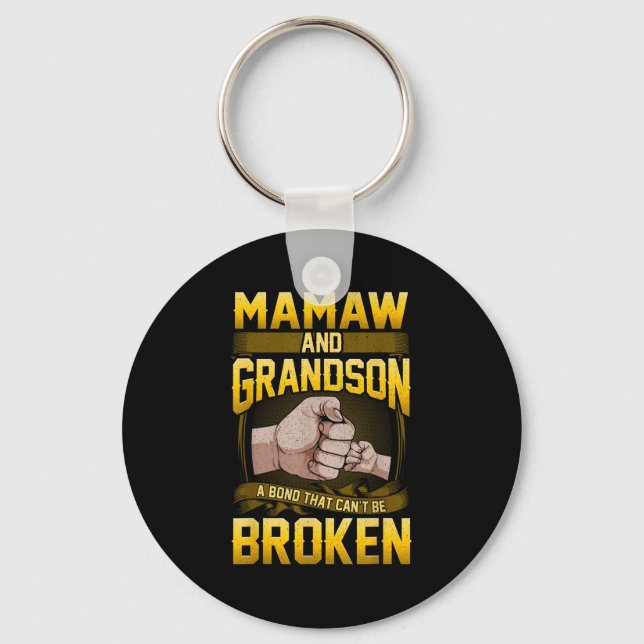 Mamaw And Grandson A Bond That Can't Be Broken Shi Key Ring (Front)