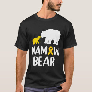 Mamaw Bear Childhood Cancer Awareness Support Squa T-Shirt