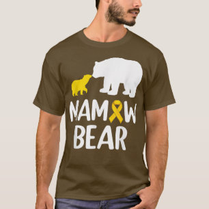 Mamaw Bear Childhood Cancer Awareness Support Squa T-Shirt