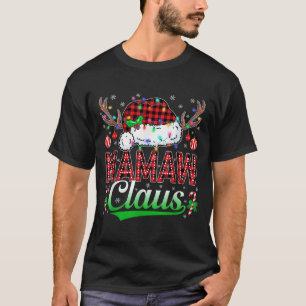 Mamaw Claus Christmas Lights Matching Family Xmas  T-Shirt
