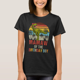 Mamaw Dinosaur Of The Birthday Boy Matching Family T-Shirt