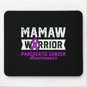Mamaw Of A Warrior Pancreatic Purple Ribbon Suppor Mouse Mat