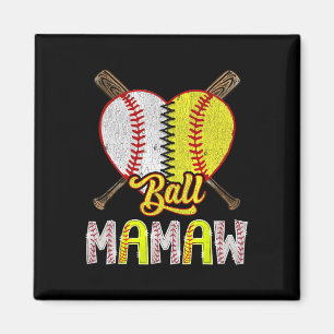 Mamaw Of Both Ll Mamaw Half Sell Softll Heart Magnet