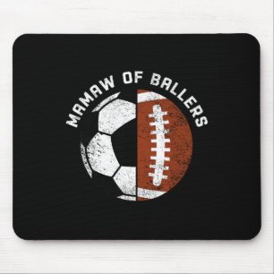 Mamaw Of Llers Funny Soccer Footll Grandma Mamaw  Mouse Mat