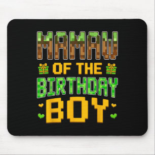Mamaw Of The Birthday Boy Video Gamer Birthday Par Mouse Mat