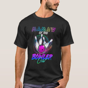 Mamaw Of The Bowler Girl Matching Family Bowling P T-Shirt