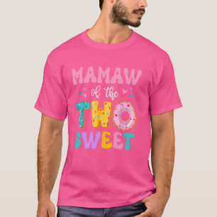 Mamaw Of The Two Sweet Doughnut Birthday Girl Kids T-Shirt