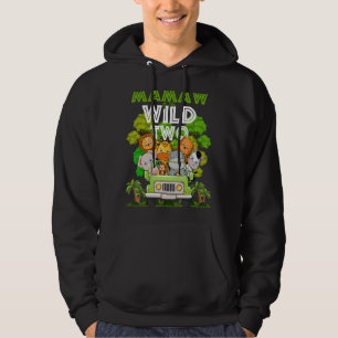 Mamaw Of The Wild Two Zoo Truck Birthday Safari Ju Hoodie