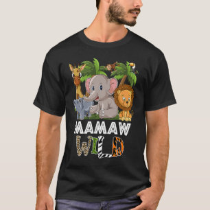 Mamaw Wild Zoo Theme Birthday Safari Jungle Matchi T-Shirt