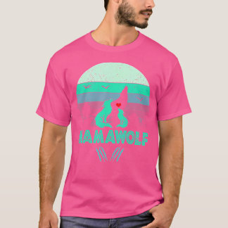 Mamawolf Funny Wolf Mama Sunset T-Shirt